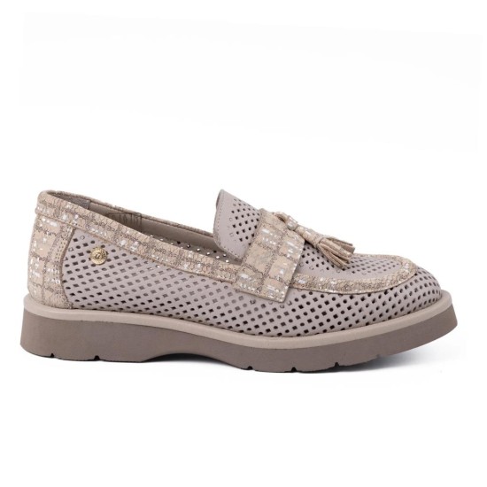 MAMMAMİA D26YA-3820 PÜSKÜLLÜ DELİKLİ LOAFER KADIN AYAKKABI