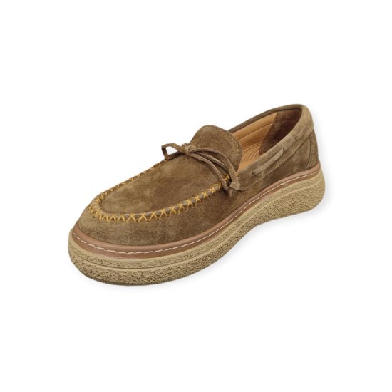 MAMMAMİA D26YA-7735  LOAFER SÜET DERİ GÜNLÜK KADIN AYAKKABI