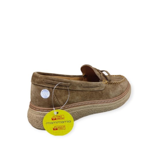 MAMMAMİA D26YA-7735  LOAFER SÜET DERİ GÜNLÜK KADIN AYAKKABI