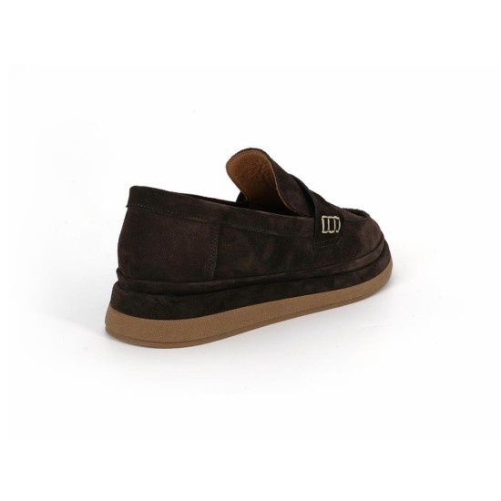 MAMMAMİA D26YA-7815 YARMA SÜET DERİ LOAFER KADIN AYAKKABI