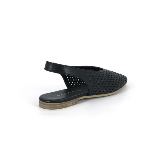 MAMMAMİA D26YS-2700 BURNU KAPALI DELİKLİ DERİ KADIN SANDALET