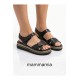 MAMMAMİA D26YS-2905 TOKA DETAYLI DERİ KADIN SANDALET