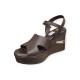 MAMMAMİA D26YS-5385 DOLGU TOPUK DERİ KADIN SANDALET
