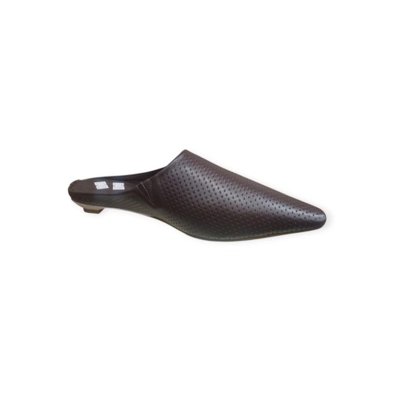 MAMMAMİA D26YT-6040 FINDIK TOPUK SİVRİ DERİ KADIN TERLİK