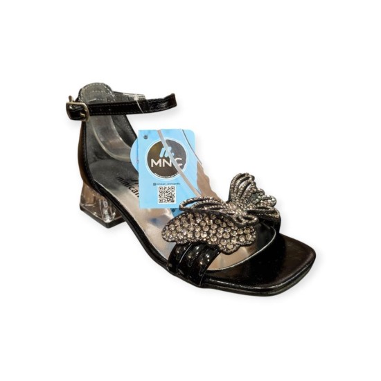 MİNİCAN 151 TAŞLI KELEBEK TOKA TOPUKLU ÇOCUK ABİYE SANDALET