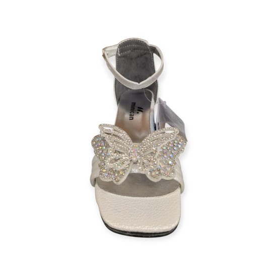 MİNİCAN 151 TAŞLI KELEBEK TOKA TOPUKLU ÇOCUK ABİYE SANDALET