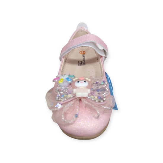 MİNİCAN HY-506 TAŞLI FİYONK DETAYLI KIZ ÇOCUK BABET