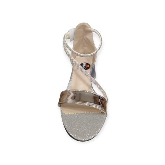 MİNİCAN YB-F-038 KISA TOPUK CIRTLI ABİYE KIZ ÇOCUK SANDALET