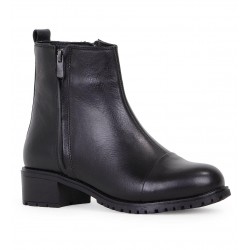 PEPİTA 8545 KISA TOPUK FERMUARLI KLASİK DERİ KADIN BOT