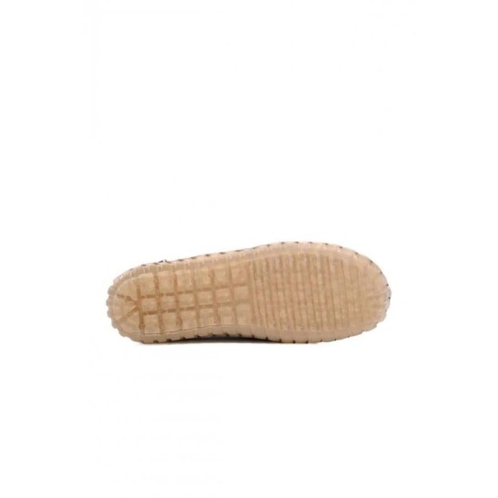 PEPİTA 9032 ŞEFFAF TABAN ÇİÇEKLİ DERİ KADIN BABET AYAKKABI