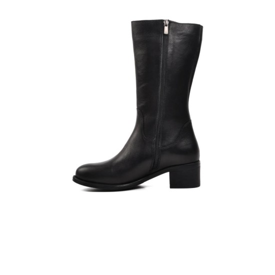 PEPİTA 9289 TOPUKLU KAYMAZ ARA BOY KLASİK DERİ KADIN ÇİZME