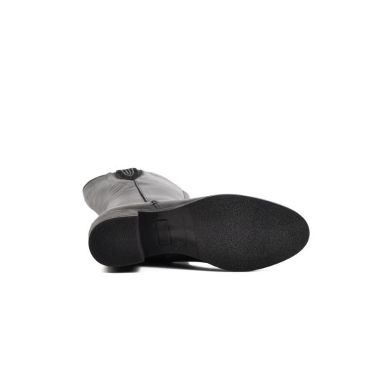 PEPİTA 9289 TOPUKLU KAYMAZ ARA BOY KLASİK DERİ KADIN ÇİZME