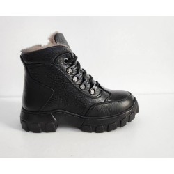 PEPİTA F006 KALIN TABAN İÇİ KÜRKLÜ FERMUARLI DERİ ÇOCUK BOT