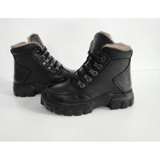 PEPİTA F006 KALIN TABAN İÇİ KÜRKLÜ FERMUARLI DERİ ÇOCUK BOT