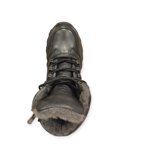 PEPİTA F006 KALIN TABAN İÇİ KÜRKLÜ FERMUARLI DERİ ÇOCUK BOT