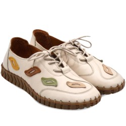 VENÜS 2010727Y YAPRAK DETAYLI KADIN DERİ GÜNLÜK AYAKKABI