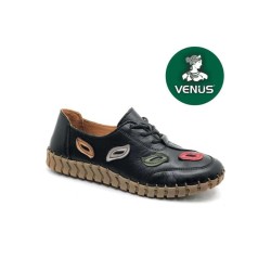 VENÜS 2010727Y YAPRAK DETAYLI KADIN DERİ GÜNLÜK AYAKKABI