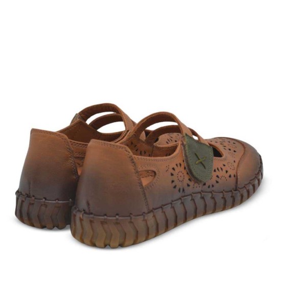 VENÜS 2010728Y CIRTLI YAZLIK DERİ KADIN AYAKKABI