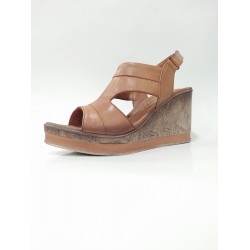 VENÜS 2015701Y  DERİ DOLGU TOPUK KADIN SANDALET