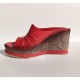 VENÜS 2015702  DOLGU TOPUK PLATFORM DERİ KADIN TERLİK
