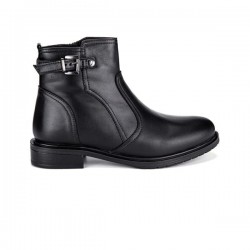 VENÜS 20172K KISA TOPUK FERMUARLI DERİ GÜNLÜK KADIN BOT