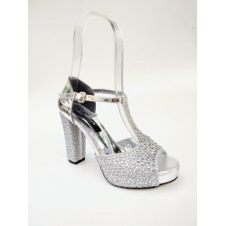 VENÜS 22240600 İNCE TOPUK TAŞ BANTLI  ABİYE KADIN SANDALET