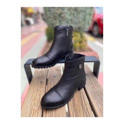 VENÜS 2253409K TOPUKLU FERMUARLI GÜNLÜK DERİ KADIN BOT