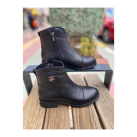 VENÜS 2253409K TOPUKLU FERMUARLI GÜNLÜK DERİ KADIN BOT