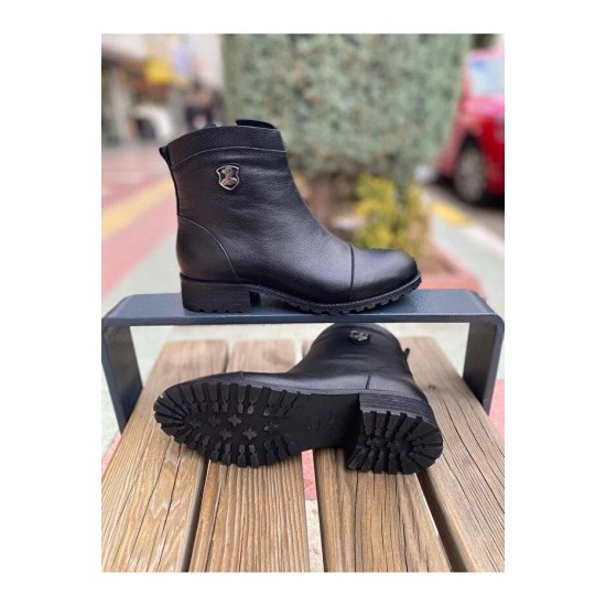 VENÜS 2253409K TOPUKLU FERMUARLI GÜNLÜK DERİ KADIN BOT