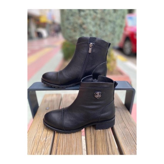 VENÜS 2253409K TOPUKLU FERMUARLI GÜNLÜK DERİ KADIN BOT