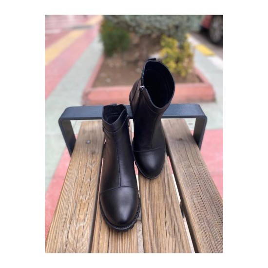 VENÜS 2253409K TOPUKLU FERMUARLI GÜNLÜK DERİ KADIN BOT