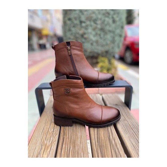 VENÜS 2253409K TOPUKLU FERMUARLI GÜNLÜK DERİ KADIN BOT