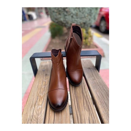 VENÜS 2253409K TOPUKLU FERMUARLI GÜNLÜK DERİ KADIN BOT