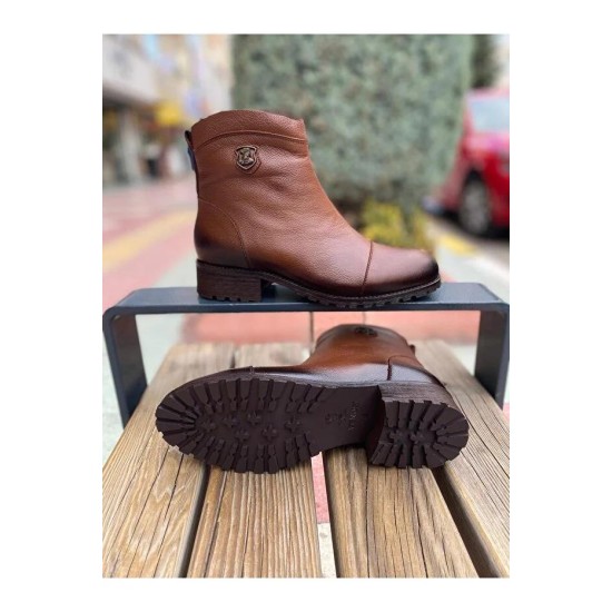 VENÜS 2253409K TOPUKLU FERMUARLI GÜNLÜK DERİ KADIN BOT