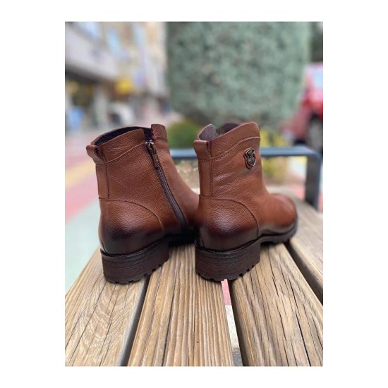 VENÜS 2253409K TOPUKLU FERMUARLI GÜNLÜK DERİ KADIN BOT