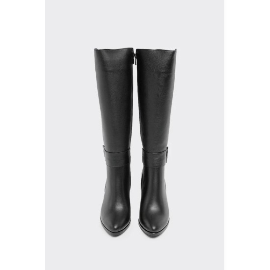 VENÜS 2405250K TOPUKLU TOKALI KLASİK DERİ KADIN ÇİZME