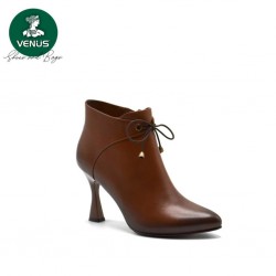 VENÜS 2405434K İNCE TOPUK SİVRİ KLASİK DERİ KADIN BOT VENÜS 2405434K İNCE TOPUK SİVRİ KLASİK DERİ KADIN BOT
