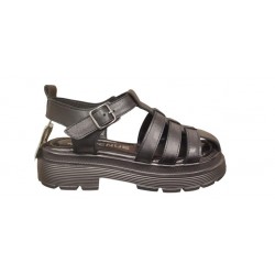 VENÜS 2409211Y BURNU KAPALI KADIN DERİ SANDALET