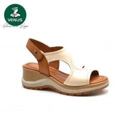 VENÜS 2409901Y DOLGU TOPUK CIRTLI DERİ KADIN SANDALET VENÜS 2409901Y DOLGU TOPUK CIRTLI DERİ KADIN SANDALET