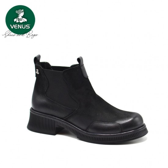 VENÜS 2452703K KISA TOPUK FERMUARLI BİLEK BOY DERİ KADIN BOT