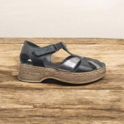 VENÜS 25028402Y KALIN TABAN BURNU KAPALI KADIN DERİ SANDALET