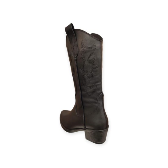 VENÜS 25440005K TOPUKLU WESTERN DERİ KADIN ÇİZME