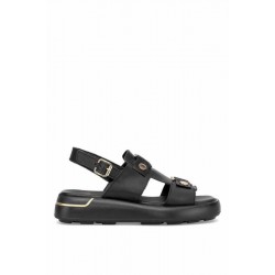 VENÜS 25440007Y GOLD DETAYLI KADIN DERİ SANDALET