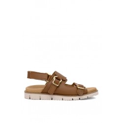 VENÜS 25440013Y GOLD KEMER DETAYLI DERİ KADIN SANDALET