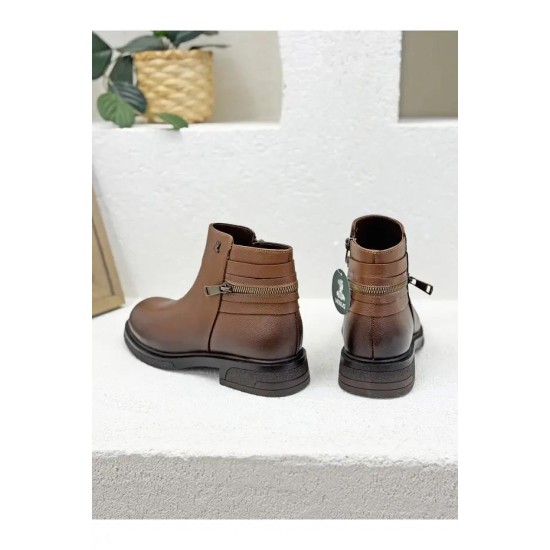 VENÜS 2551022K KISA TOPUK DERİ HAFİF KADIN BOT