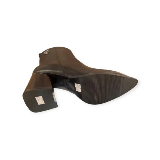 VENÜS 2552003K KALIN TOPUK SİVRİ KLASİK DERİ KADIN BOT