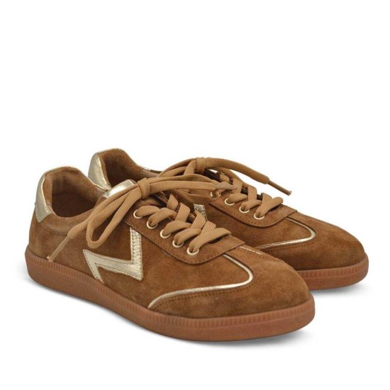 VENÜS 2609902Y BAĞCIKLI NUBUK DERİ KADIN SNEAKER AYAKKABI