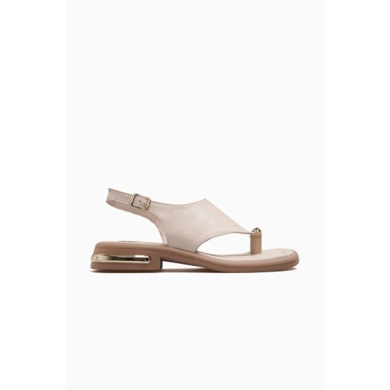 VENÜS 2610114Y PARMAK ARASI DERİ KADIN SANDALET