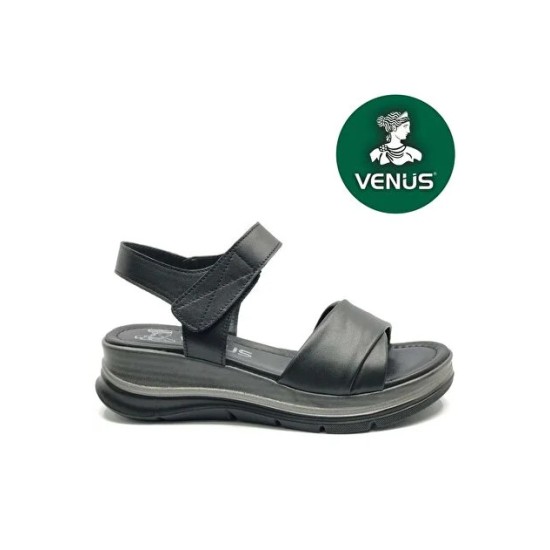 VENÜS 26520200Y DOLGU TABAN CIRTLI DERİ KADIN SANDALET