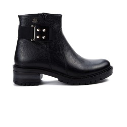 VENÜS 3309-1K KISA TOPUK KAYMAZ GÜNLÜK DERİ KADIN BOT